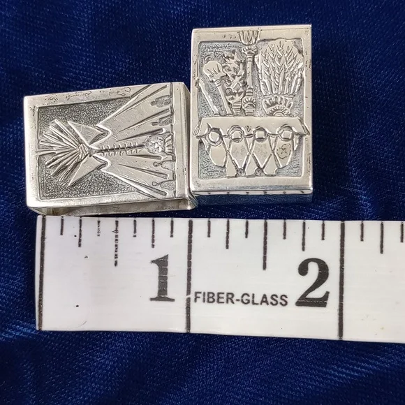 Navajo Harvest Sterling Silver Range Belt Set Signed - Picture 15 of 16